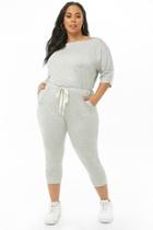 Forever21 Plus Size Cropped Boat Neck Jumpsuit