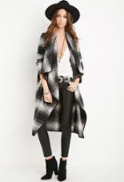 Forever21 Plaid Draped-front Coat