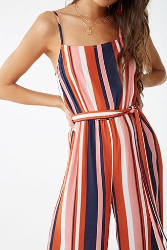 Forever21 Multicolor Striped Jumpsuit