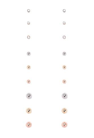 Forever21 Rhinestone Stud Set (gold/silver)