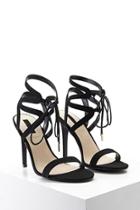 Forever21 Faux Suede Strappy Ankle Heels