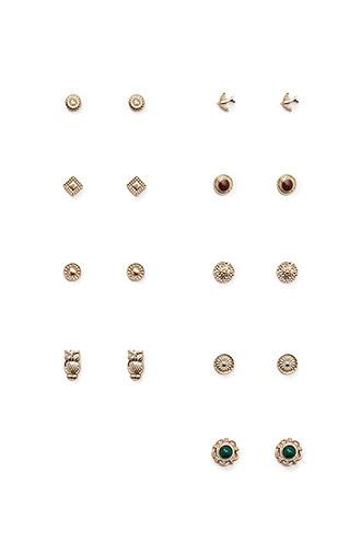 Forever21 Owl Medallion Stud Earring Set