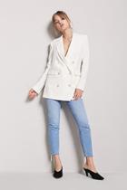 Forever21 Faux Pearl Double-breasted Blazer