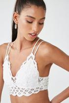 Forever21 Cropped Crossback Crochet-lace Cami