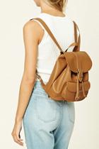 Forever21 Camel Faux Leather Backpack