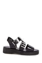 Forever21 Faux Patent Leather Flatform Sandals