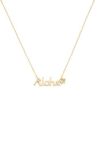 Forever21 Aloha Pendant Chain Necklace