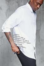Forever21 Slim-fit Side Graphic Shirt