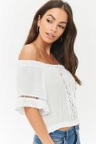 Forever21 Ladder Cutout Off-the-shoulder Top