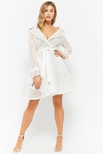 Forever21 Sheer Mesh Trench Coat