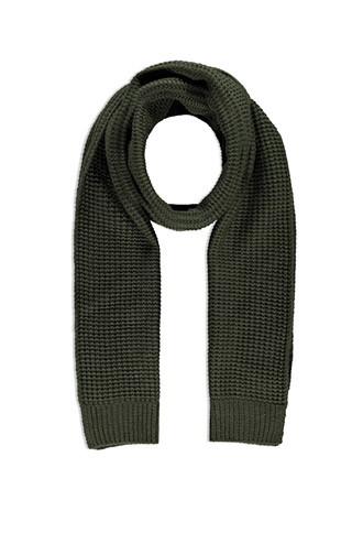 21 Men Olive Waffle Knit Scarf