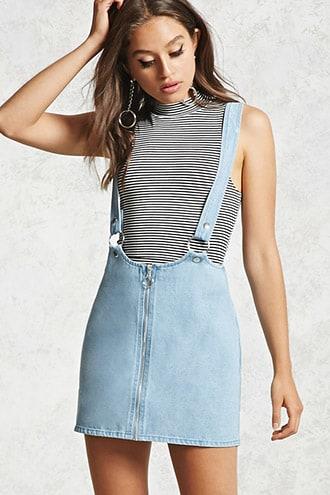 Forever21 Denim Overall Skirt