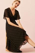 Forever21 Embroidered Wrap Maxi Dress