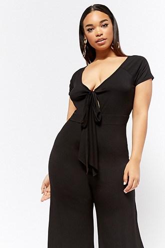 Forever21 Plus Size Tie-front Jumpsuit