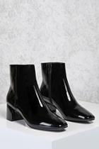 Forever21 Patent Faux Leather Ankle Boots