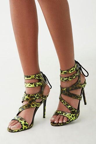 Forever21 Faux Snake Skin Heels