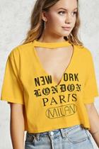 Forever21 Paris Graphic Cutout Tee