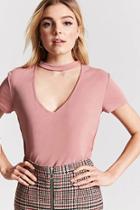Forever21 V-cutout Knit Top