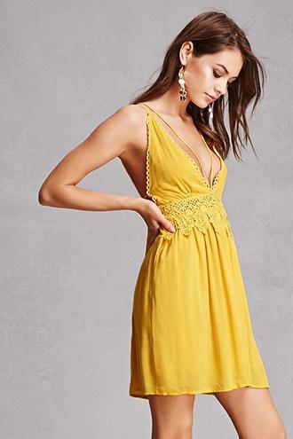 Forever21 Crochet Trim Cami Dress