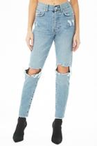 Forever21 High-rise Distressed Mom Jeans