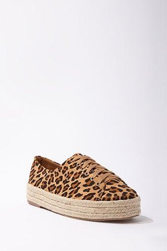 Forever21 Leopard Print Espadrille Sneakers