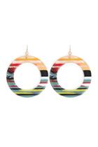 Forever21 Multicolor Cutout Hoop Earrings