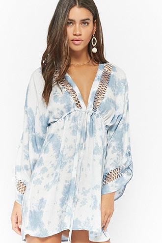 Forever21 Boho Me Tie-dye Crochet Dress