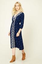 Forever21 Floral Embroidered Midi Dress
