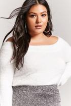Forever21 Plus Size Fuzzy Off-the-shoulder Sweater