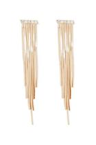 Forever21 Rhinestone & Herringbone Fringe Duster Earrings