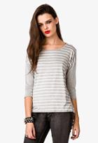 Forever21 Striped 3/4 Dolman Top