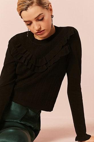 Forever21 Boxy Ruffled Sweater