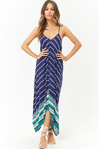 Forever21 Striped Overlayer Maxi Dress