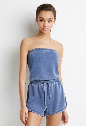 Forever21 Drawstring Tube Romper