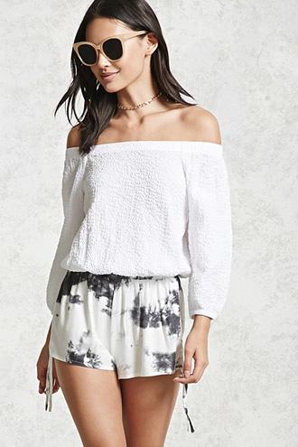 Forever21 Cloud Wash Drawstring Shorts