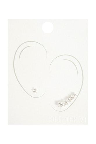 Forever21 Rhinestone Star Ear Pin & Stud Earring