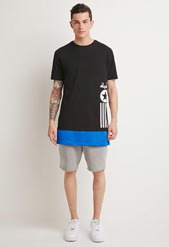 Forever21 Dope Graphic Mesh Paneled Tee