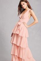 Forever21 Tiered Belted Gown
