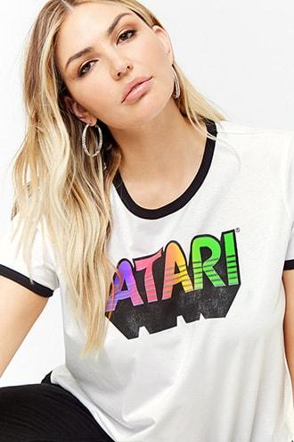 Forever21 Plus Size Atari Graphic Ringer Tee
