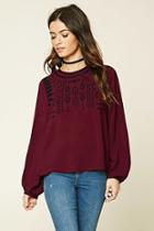Forever21 Women's  Back-tie Peasant Top