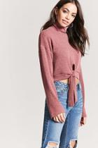 Forever21 Tie-front Turtleneck Sweater