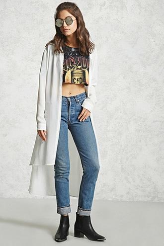 Forever21 Crinkled High-low Tunic