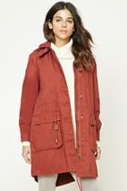 Forever21 Women's  Rust Buckle-neck Utility Jacket