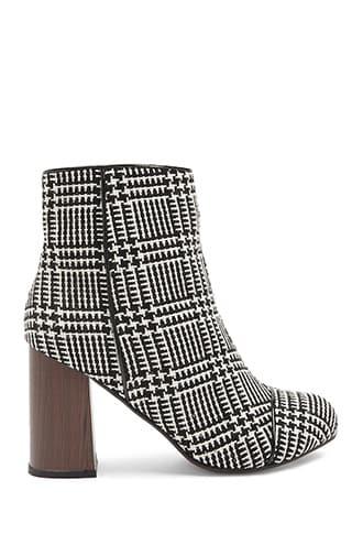 Forever21 Lemon Drop By Privileged Tweed Ankle Booties