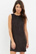 Forever21 Women's  Faux Suede Shift Dress (charcoal)