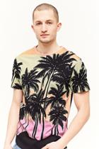 Forever21 Dstruct Palm Tree Print Tee
