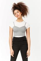 Forever21 Houndstooth Sweetheart Crop Top