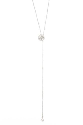 Forever21 Cz Pendant Lariat Necklace
