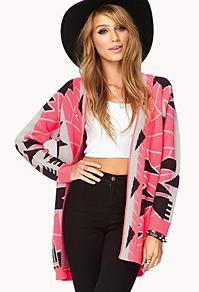 Forever21 Vibrant Geo Cardigan