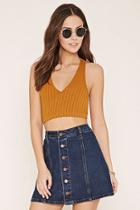 Forever21 Women's  Amber Marled Crop Top